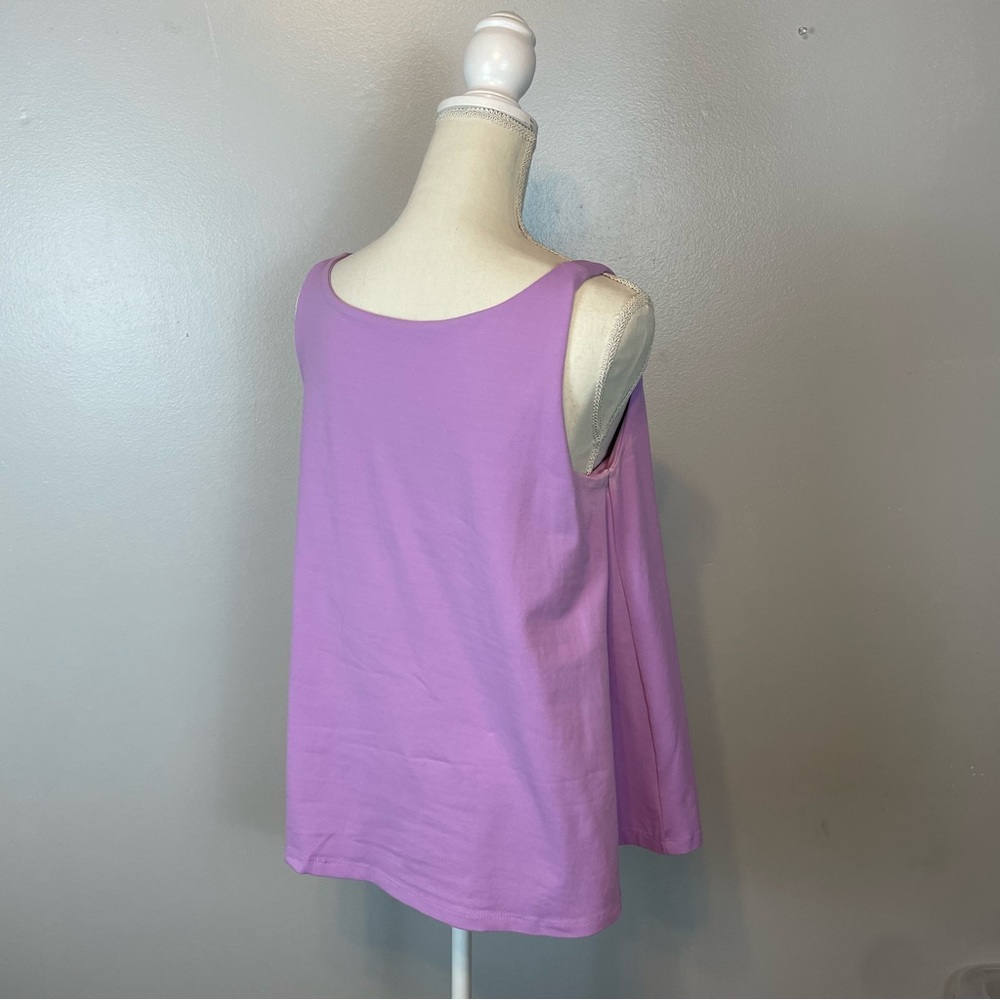 Susana Monaco Purple Tank Top Built In Bra Size Medium - Picture 6 of 11